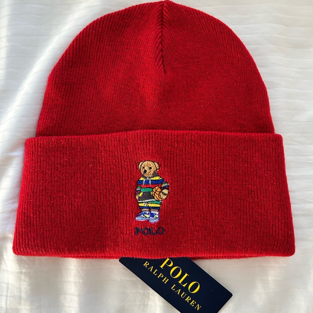 NWT - Polo Ralph Lauren Polo Bear Wool Blended Beanie
